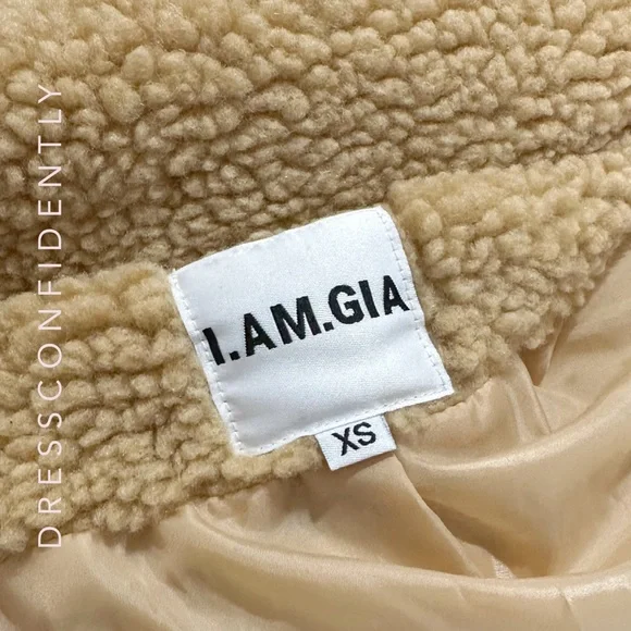 I.AM.GIA. Pixie Oversized Sherpa Teddy Coat - Camel - Picture 7 of 15